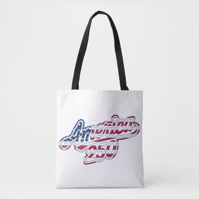 Tote Bag Amérique 250 Drapeau Script Semiquincentennial Des (Devant)