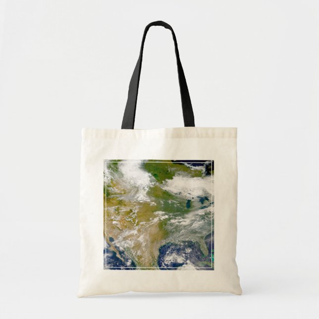Tote Bag Amérique Du Nord Avec Fumée Visible Dans Les Endro (Devant)