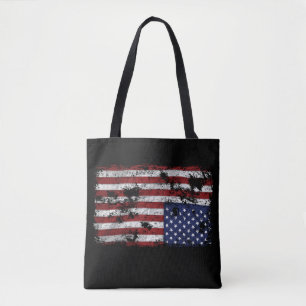 Tote Bag Amérique en détresse - À l'envers du drapeau