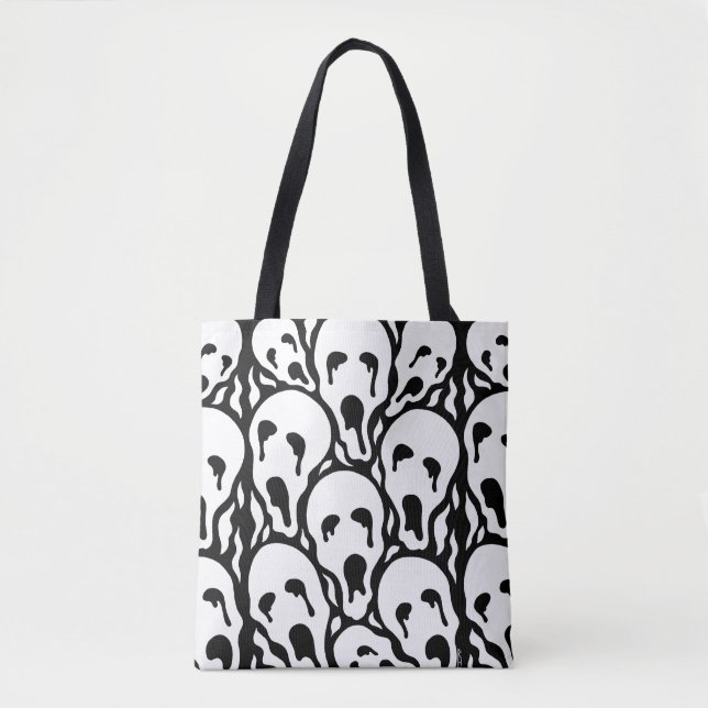 Tote Bag Âmes Torturées Artwork Horreur Étrange (Devant)