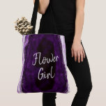 Tote Bag Amethyst Purple & Silver Geode Agate Flower Girl<br><div class="desc">Amethyst violet & Silver Géode Agate Marbre, Avec des accents de papier argenté brillant, et police de script moderne brossé tendance. Ultra Violet violet, Lavande, et de pierre blanche, est luxueux et moderne pour votre mariage - Sacs fourre-tout Flower personnalisés! ~ Regardez ma boutique pour voir l'ensemble de la suite...</div>