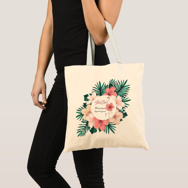 Tote Bag Ami rose de Flamant rose de club de lecture drôle (Devant (produit))