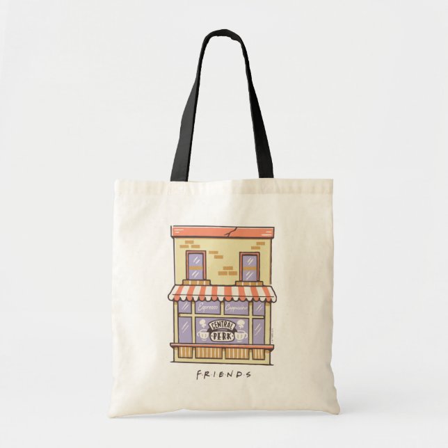 Tote Bag AMIS™ | Central Perk Cartoon Coffee Shop (Devant)