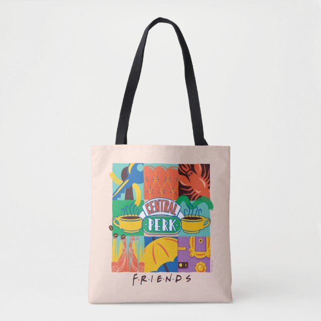Tote Bag AMIS™ | Central Perk Vibrant Graphic (Devant)