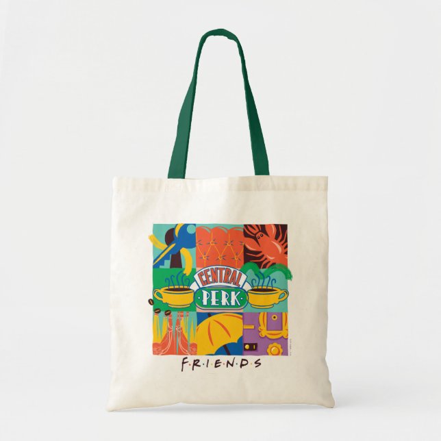 Tote Bag AMIS™ | Central Perk Vibrant Graphic (Devant)