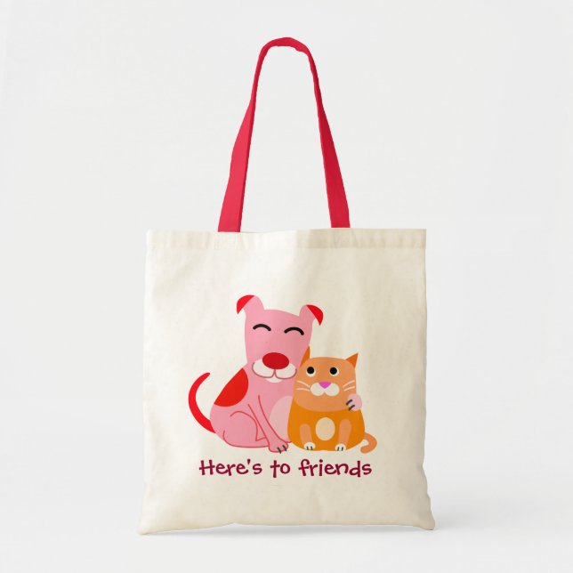 Tote Bag Amis de chien et de chat (Devant)
