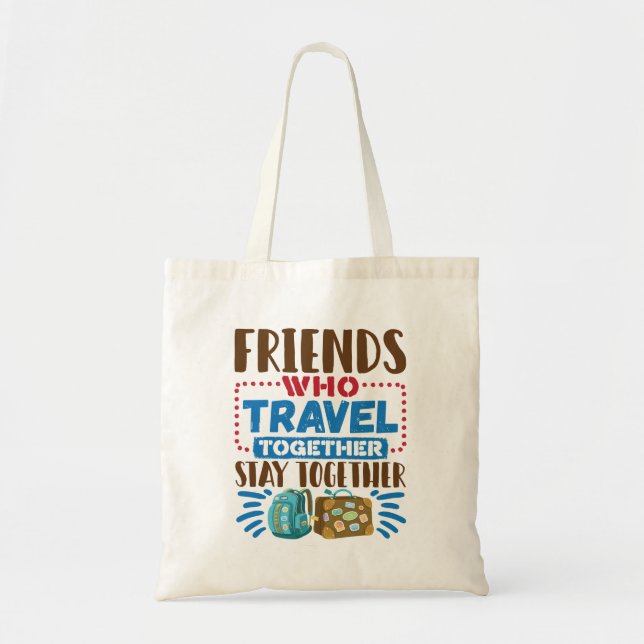 Tote Bag Amis De Voyage Qui Voyagent Ensemble (Devant)