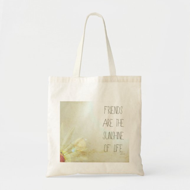 Tote Bag Amis et soleil (Devant)