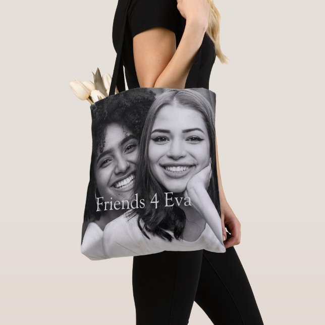 Tote Bag Amis photo customisés 4 Eva (De près)