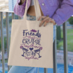 Tote Bag Amis qui Croisière ensemble Conseils vacances<br><div class="desc">Ce design a été créé par art numérique. Il peut être personnalisé dans l'espace fourni Contactez-moi à colorflowcreations@gmail.com si vous avez besoin d'aide pour le design sur un autre produit, ou si vous avez une demande spéciale. Achetez ma peinture acrylique abstraite originale à vendre à www.etsy.com/shop/colorflowart. Voir d'autres de mes...</div>