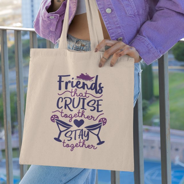 Tote Bag Amis qui font une croisière ensemble pourboire Vac (Créateur téléchargé)