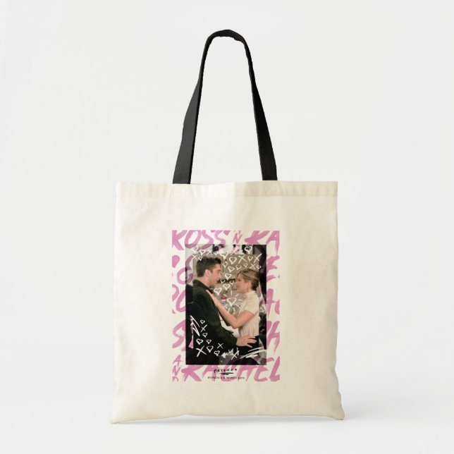 Tote Bag AMIS™ | Ross Et Rachel Doodled Hearts (Devant)