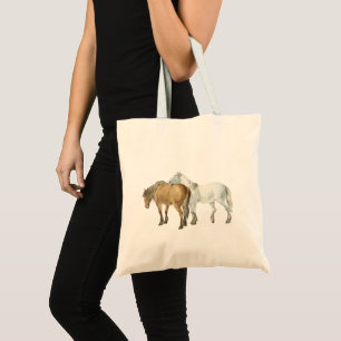 Tote Bag Amitié Chevaline Dans Ton Dos Vintage Équestre