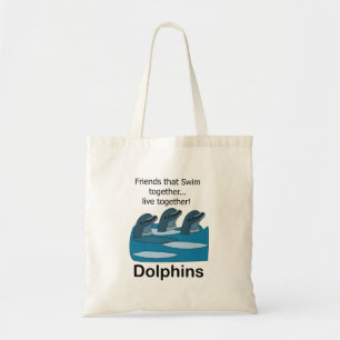 Tote Bag Amitié des dauphins animaux aquatiques