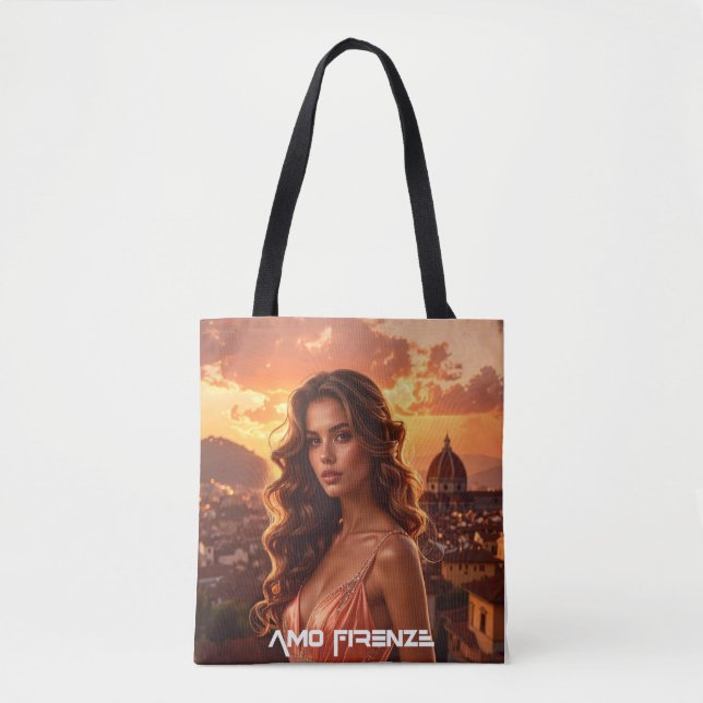 TOTE BAG AMO FIRENZE - J'AIME FLORENCE - ITALIE (Devant)