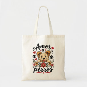Tote Bag Amor y Perros Création drôle pour les amoureux des