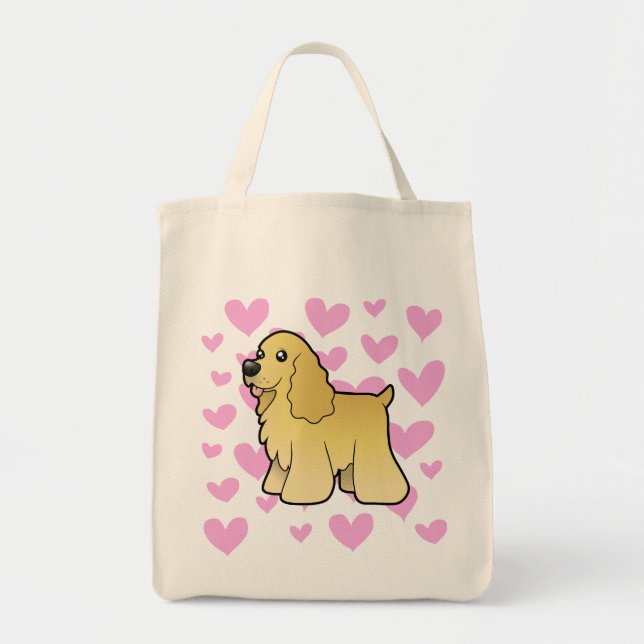 Tote Bag Amour américain de cocker (Devant)