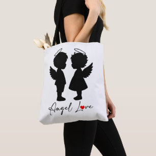 Tote Bag Amour Ange – Conception de Couple d'Anges Mignons