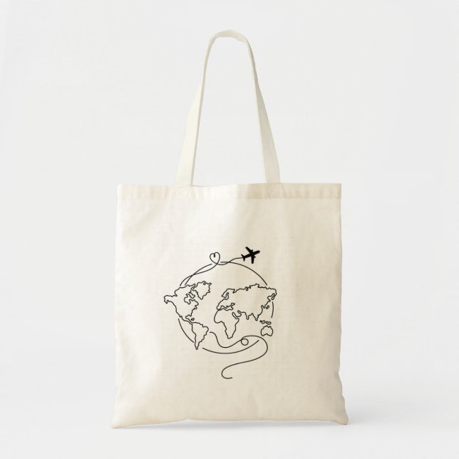 Tote Bag 🌍 Amour autour du monde ✈️ (Devant)