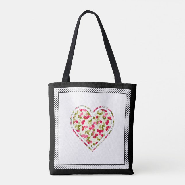 Tote Bag Amour, baies, cerise (Dos)