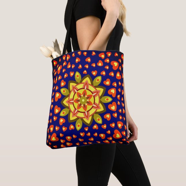 TOTE BAG AMOUR COEUR ARTISTIQUE DON FEMMES, PETITE AMIE (De près)