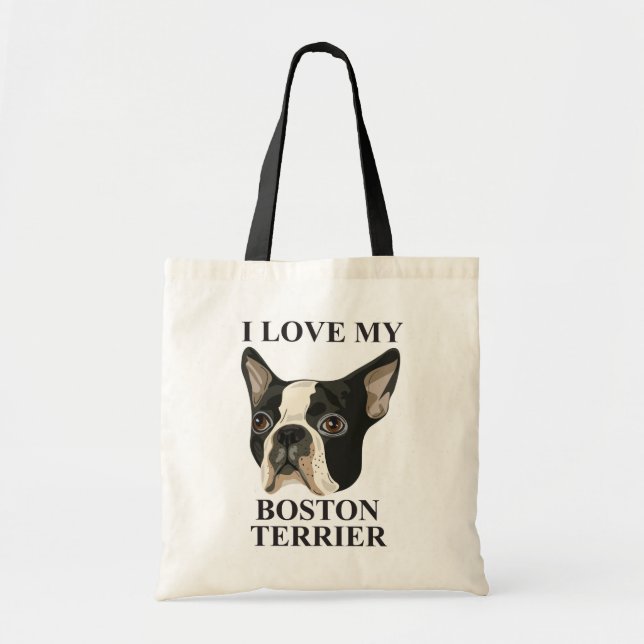 Tote Bag Amour de Boston Terrier (Devant)