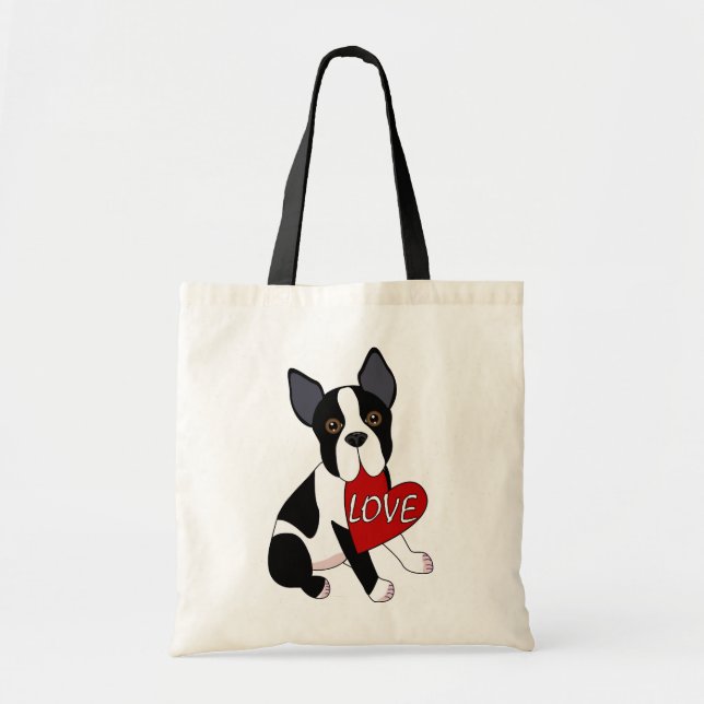 Tote Bag Amour de Boston Terrier (Devant)