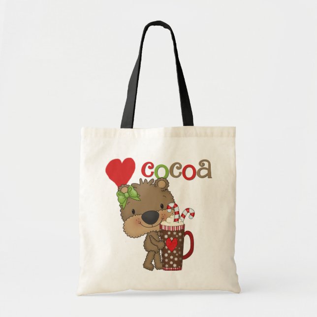 Tote Bag Amour de cacao d'ours de fille (Devant)