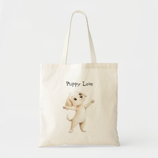 Tote Bag Amour de chiot Certains lapins t'aiment (Devant)