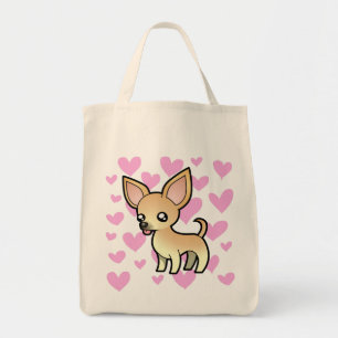 Tote Bag Amour de chiwawa (manteau lisse)