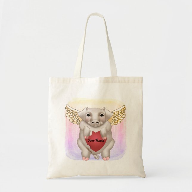Tote Bag Amour de Cochon Volant (Devant)