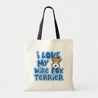 Tote Bag Amour de Kawaii I mon Fox Terrier de fil