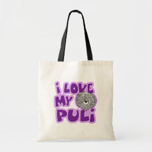 Tote Bag Amour de la bande dessinée I mon Puli blanc