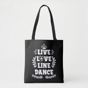 Tote Bag Amour de la danse de la ligne country Danseur de l