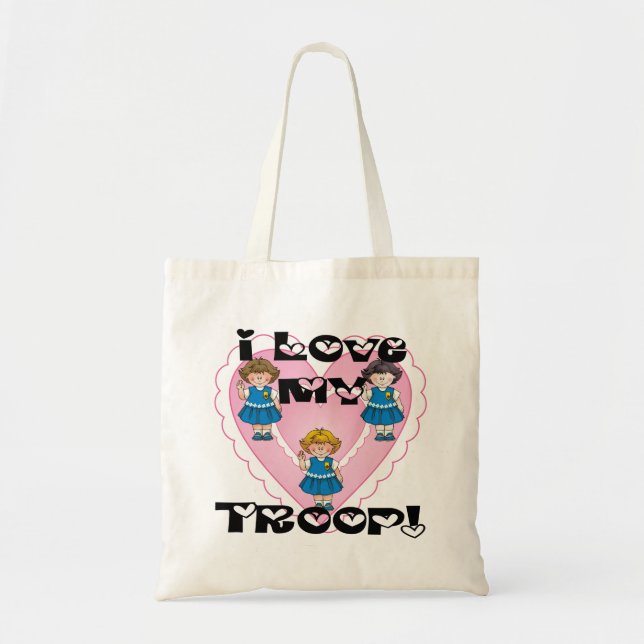 Tote Bag Amour de la marguerite I mon coeur de troupe (Devant)
