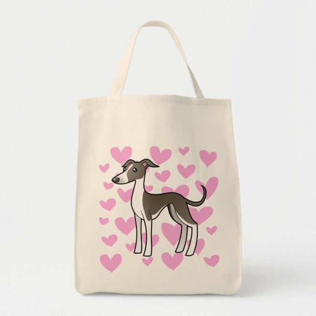 Tote Bag Amour de lévrier/whippet/lévrier italien (Devant)