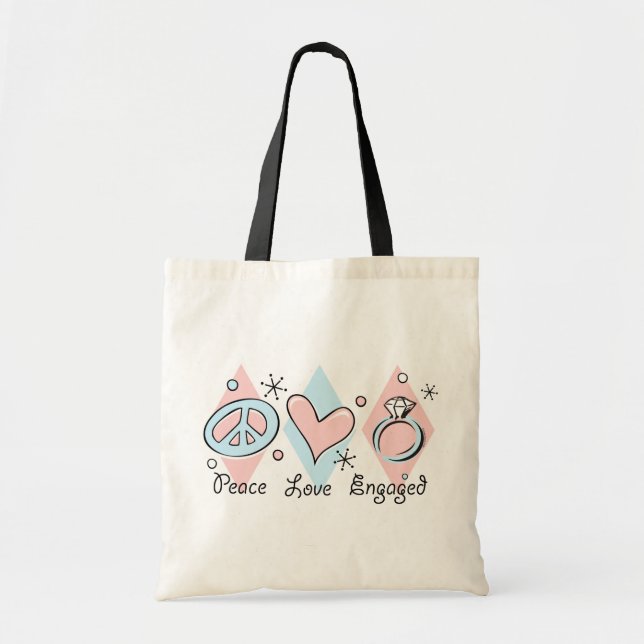 Tote Bag Amour de paix engagé (Devant)