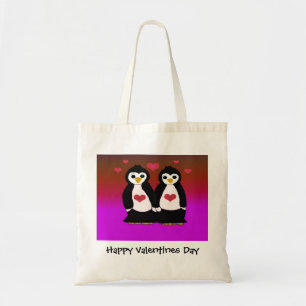 Tote Bag Amour de pingouin pour la Saint-Valentin