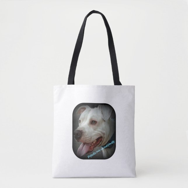 Tote Bag Amour de pitbull (Devant)