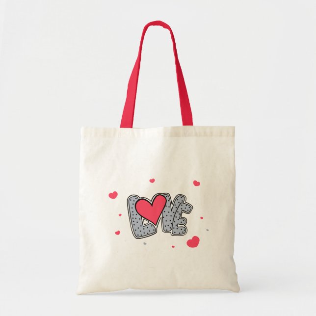 Tote Bag AMOUR DE Texte (Devant)