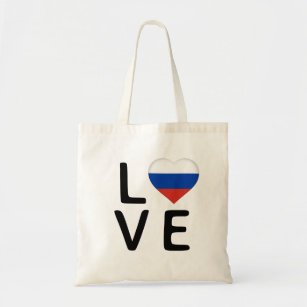 Tote Bag Amour - Drapeau Russie