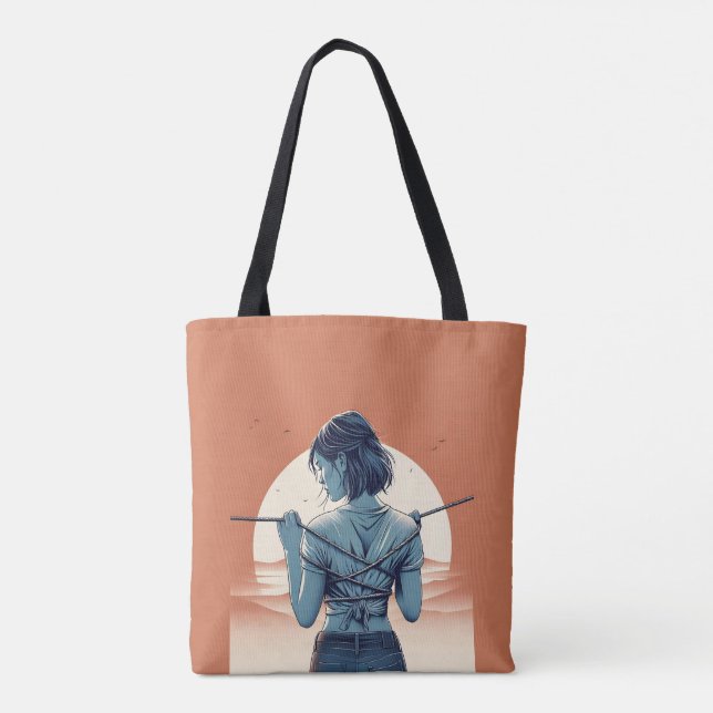 Tote Bag Amour et cordes (Dos)