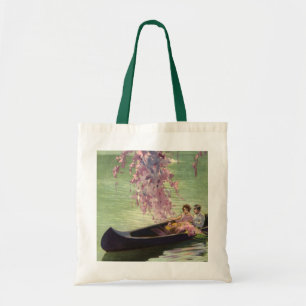 Tote Bag Amour et romance vintage, balade romantique en can