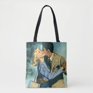 Tote Bag Amour et romance vintage, danse de Noël
