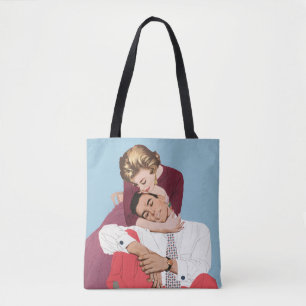 Tote Bag Amour et romance vintage, jeunes mariés