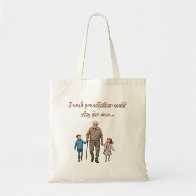 Tote Bag amour éternel pour grand-père (Devant)