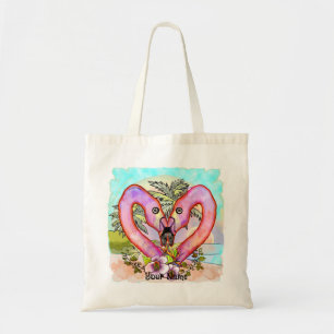Tote Bag Amour Flamant rose