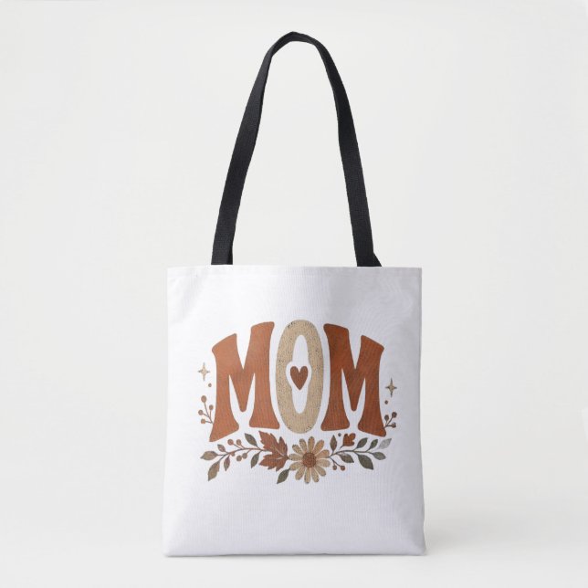 Tote Bag Amour Floral de Maman d'Automne Rustique (Devant)