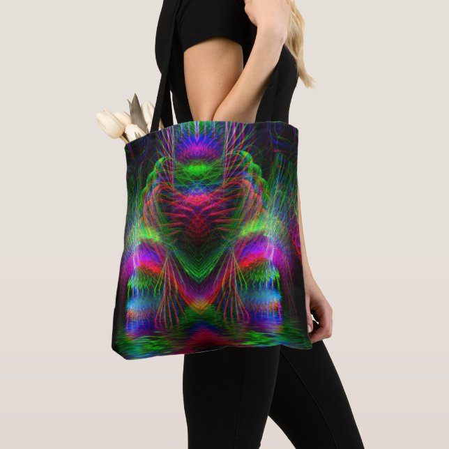 Tote Bag Amour fractal psychédélique (De près)