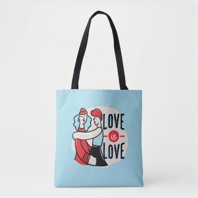 Tote Bag Amour Gay pride tendance est amour Lesbienne Coupl (Devant)